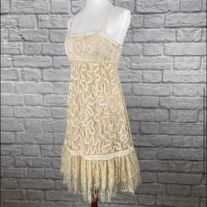 VINTAGE Sue Wong Hand Beaded Ivory Dress